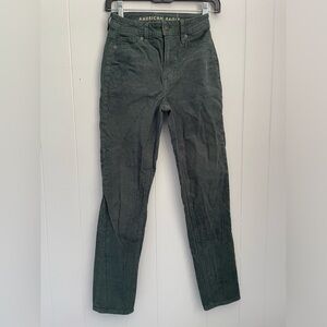 American Eagle Green Corduroy Pants